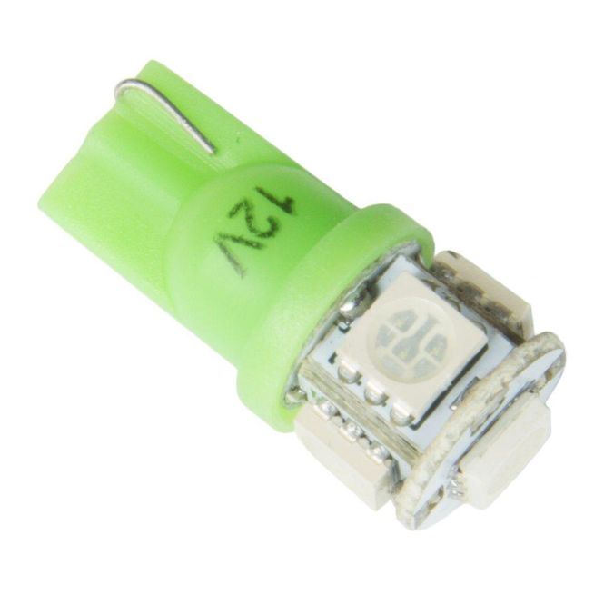 Hovedbilde LED pære, grønn, 12V, 4.5-5 Lumen. T3. Autometer. AM3285