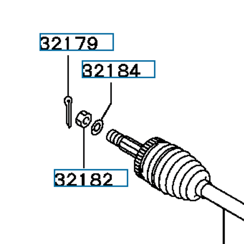 Washer, FR & RR Axle, OEM Evo 4-9, MB109025 (32184/33196)