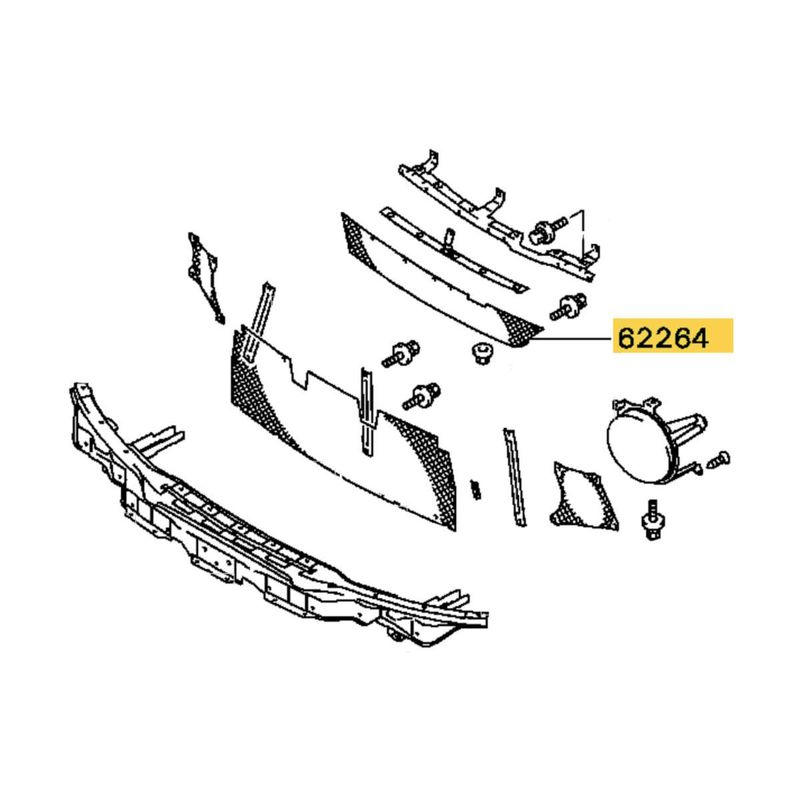 Net, Radiator Grille, OEM Mitsubishi EVO 4, MR286247 (62264)