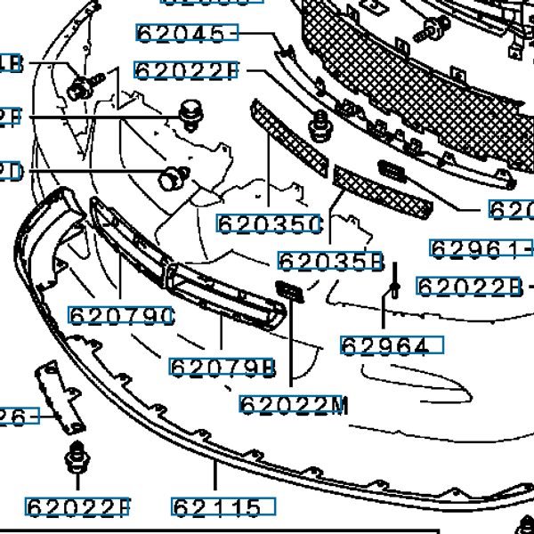Hovedbilde Spoiler til fanger foran, Evo 6, hvit, (62115) MR478565