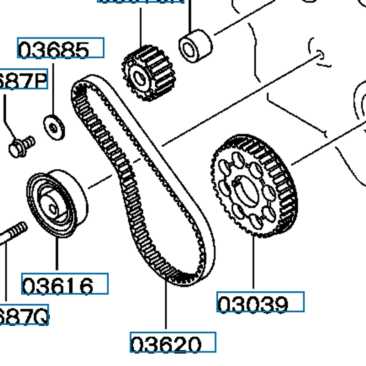 Strammehjul, balansereim, Evo 4-9, MD352473 (03616)