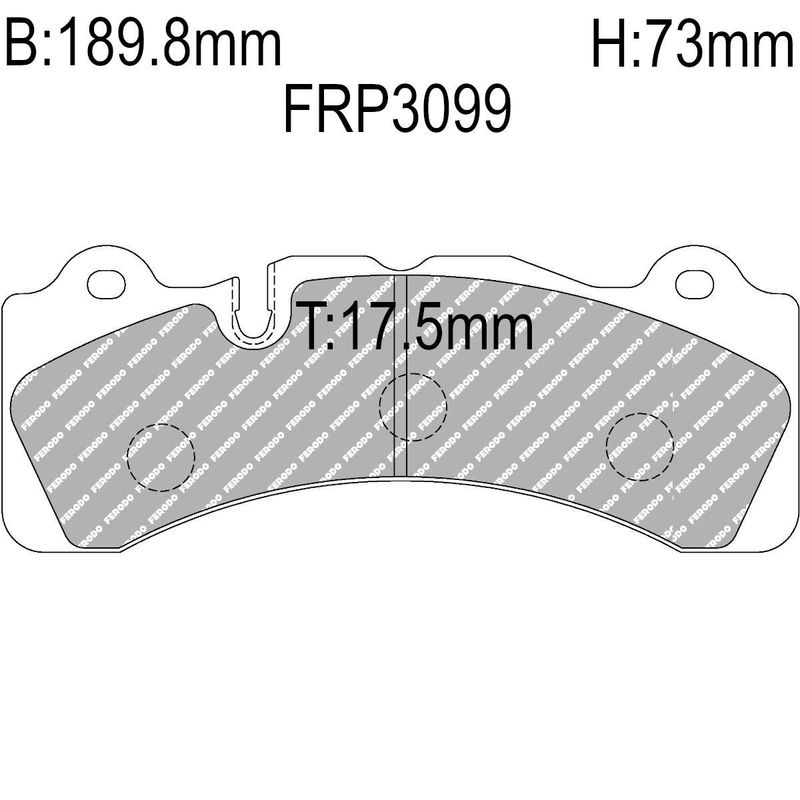 Bremseklosser, Ferodo, Brembo 6 stemplet. BRFRP3099-