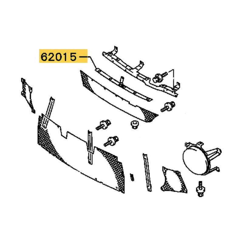 Bracket Front Bumber Center, OEM Mitsubishi EVO 4, MR288323, (62015)