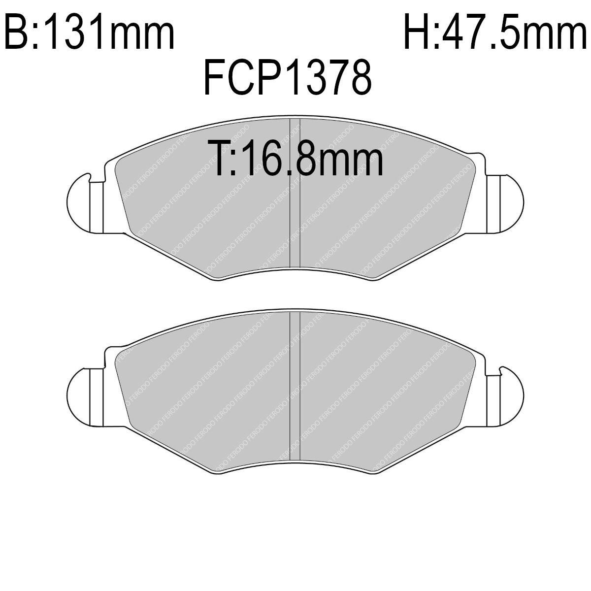 Bremseklosser, F/B, Citroen Xsara, Saxo, Peugeot 206, FCP1378-