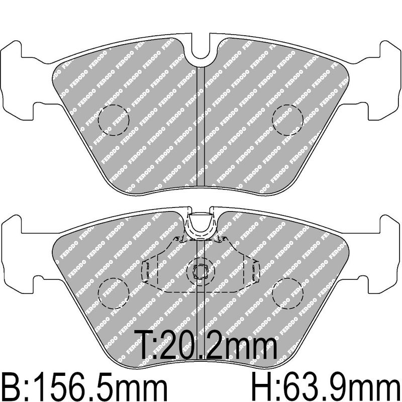 Bremseklosser, Foran, BMW E39, E46, E83, E85, FCP1073-