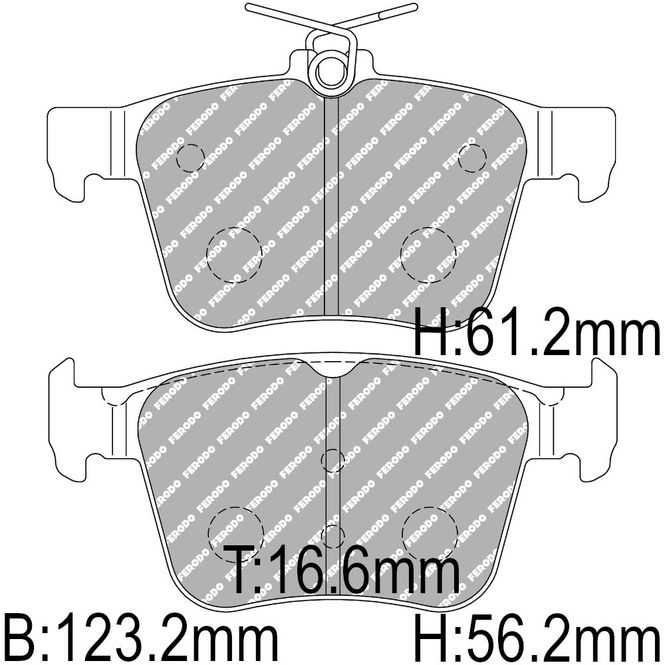 Hovedbilde Bremseklosser, Ferodo racing DS2500, bak til  VAG, ATE