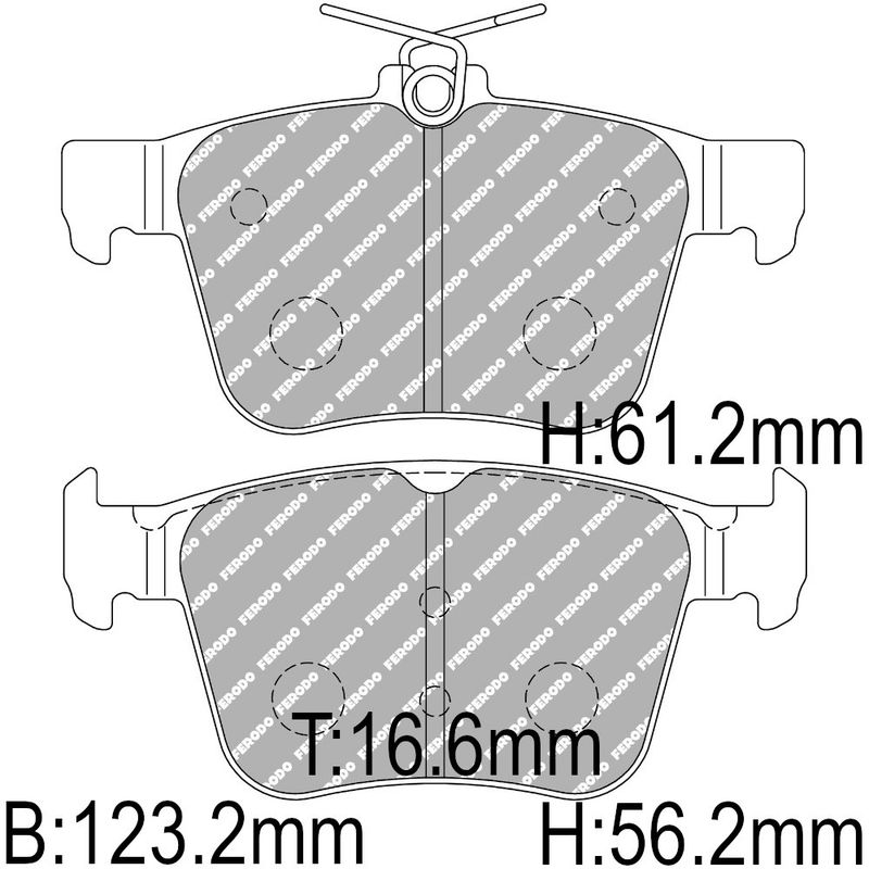 Bremseklosser, Ferodo racing DS2500, bak til  VAG, ATE