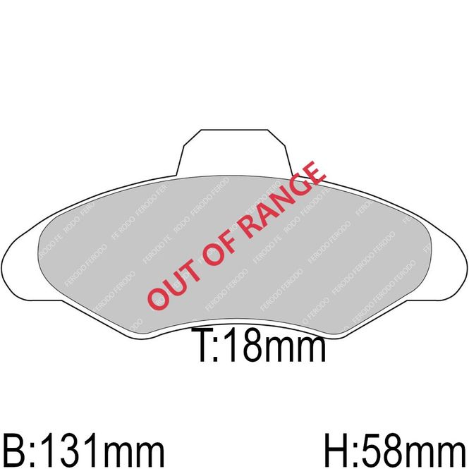 Hovedbilde Bremseklosser, Ford Escort 5/6/7, front, Ferodo racing DS2500