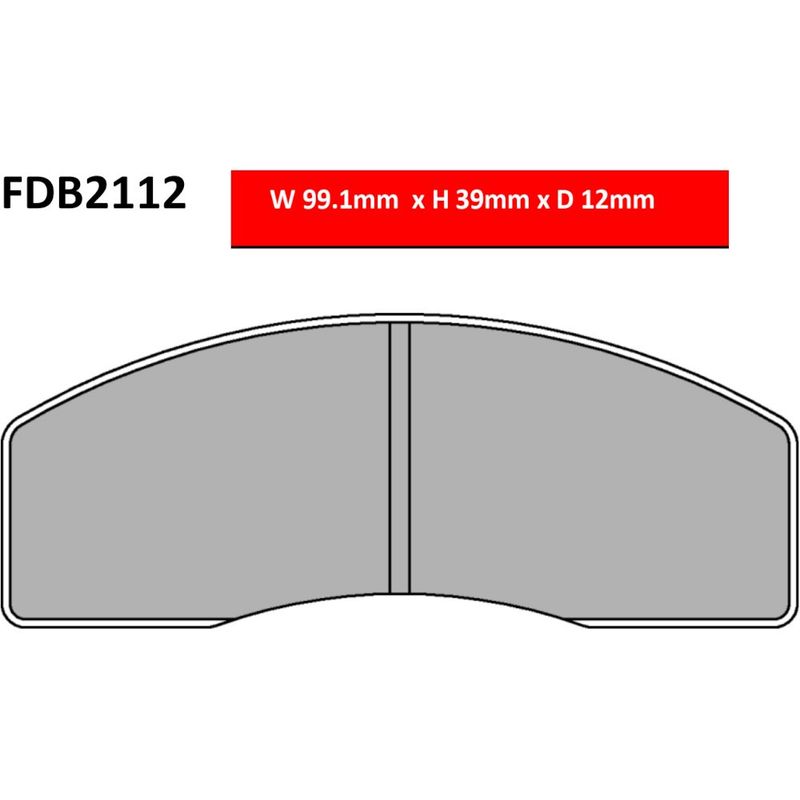 Bremseklosser, Ferodo KA, Alpha, MBA, Top Kart, Wilson. FDB2112KA