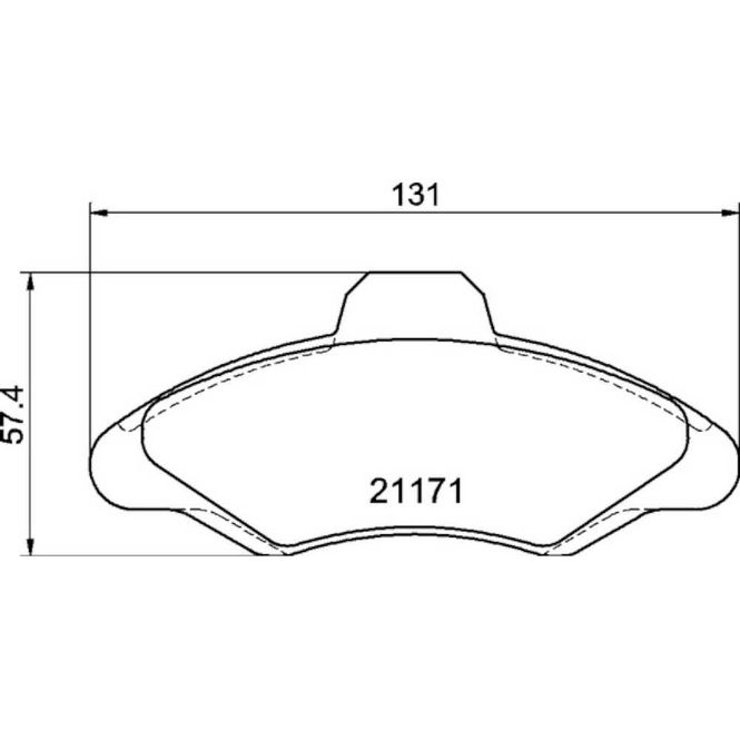 Hovedbilde Bremseklosser, Ford Escort Mk5/6, VW, F, Mintex 1144