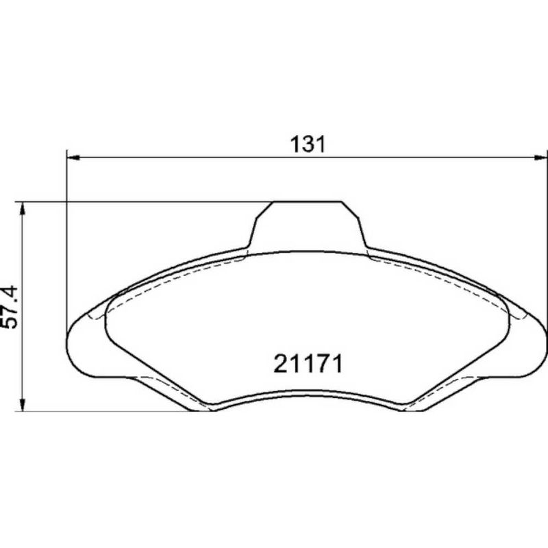 Bremseklosser, Ford Escort Mk5/6, VW, F, Mintex 1144