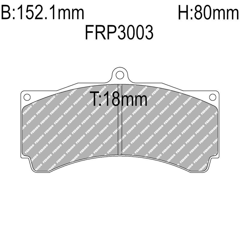 Bremseklosser, Racing, Ferodo racing DS2500. FRP3003