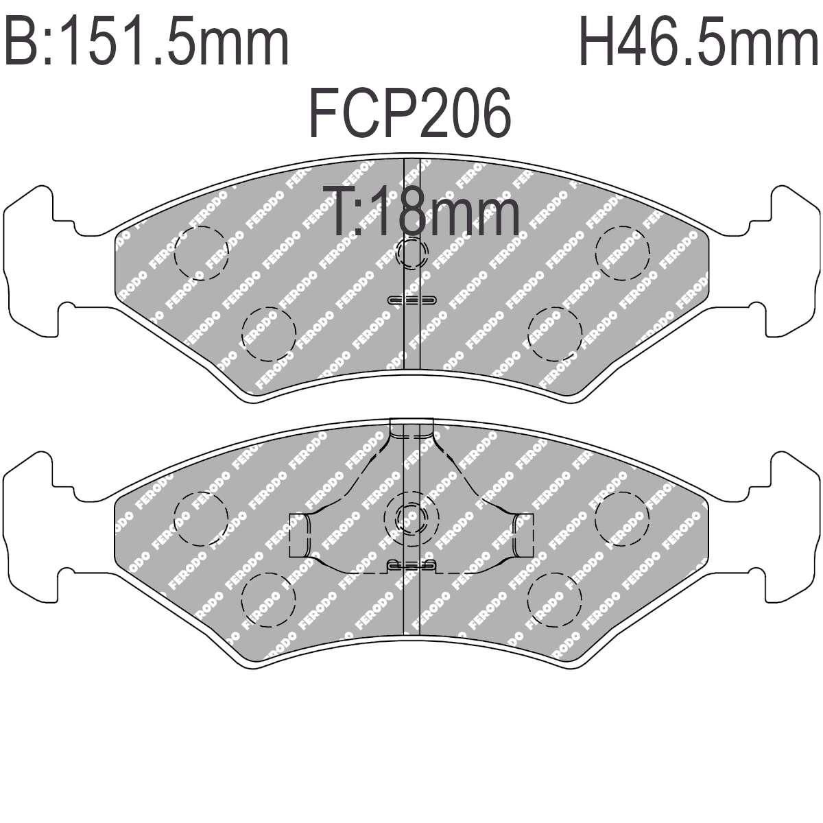 Bremseklosser, F/B, Ferrari, Ford Sierra, Esc. 3/4 XR3i, FCP206-