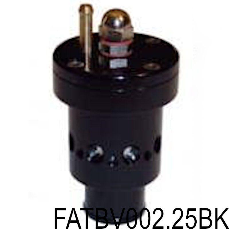 Dump valve, Sytec dobbel stempel, svart, 25mm stuss