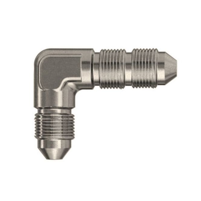 Hovedbilde Goodridge fitting -3 UNF, 90' gjennomføring, hann/hann