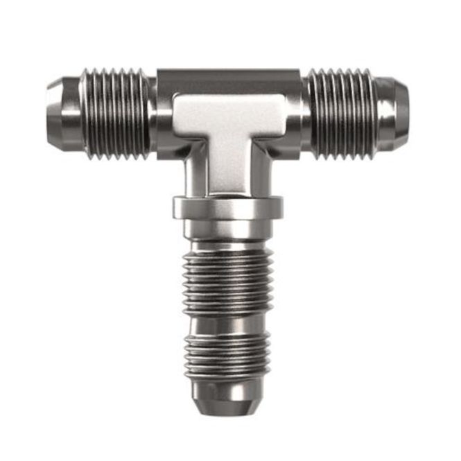 Hovedbilde Goodridge fitting -3 UNF, T-gjennomføring, hann/hann, rustfri