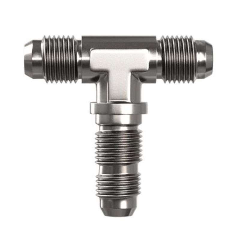 Goodridge fitting -3 UNF, T-gjennomføring, hann/hann, rustfri