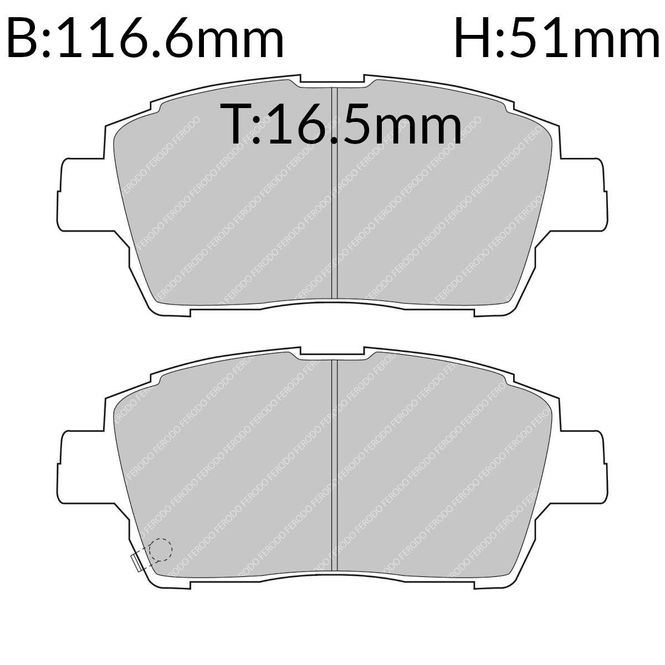 Hovedbilde Bremseklosser, Foran, Yaris, MR2III, Celica. FCP1392H