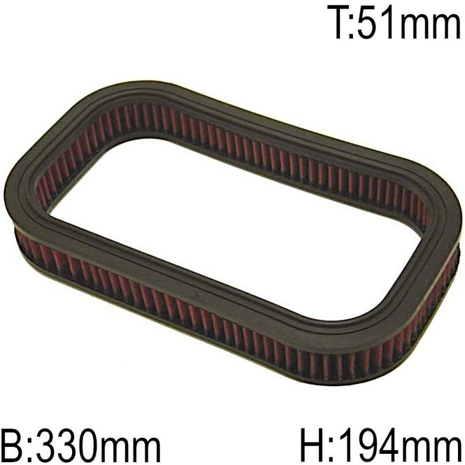 Hovedbilde Luftfilter, innsats, Honda Accord 1985-1989, 33x19x5cm. E-9030