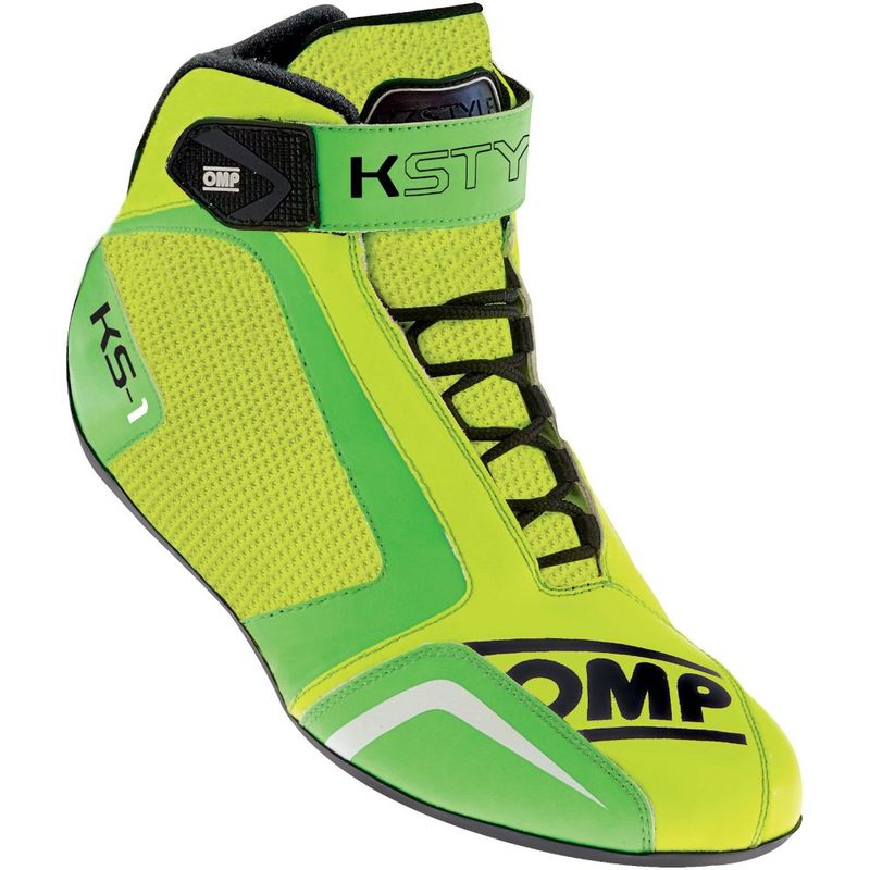 Sko, Karting, KS-1 gul/grønn, størrelse 38. IC815058-38