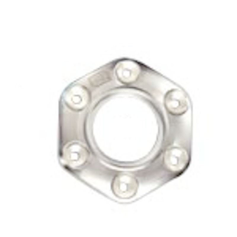 Ratt senterring, 6kant, polert alu., OMP