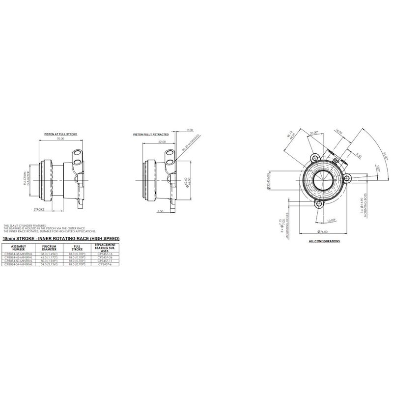 AP-Racing Slave Cylinder -54 X Push, CP6859-1254