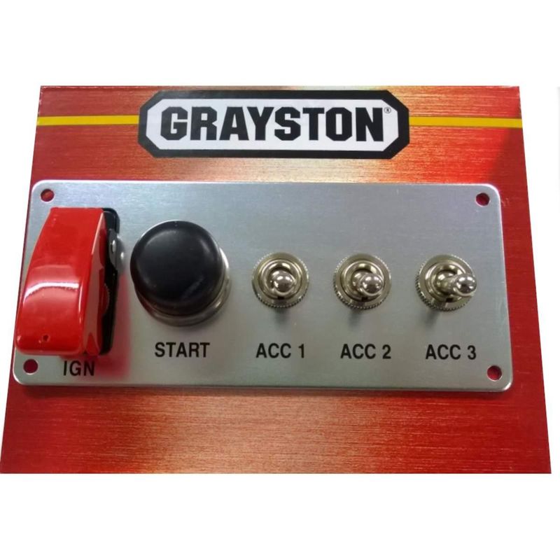 Bryterpanel med push-button og 3 brytere