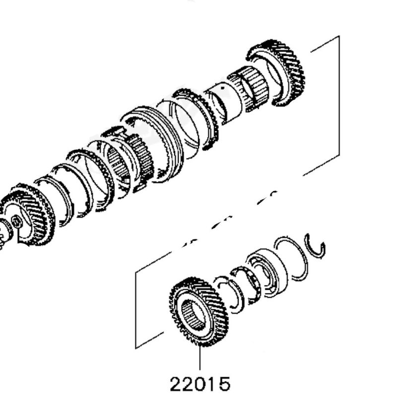 Drev, gearkasse inng.aksel 5.gear, N=42, E5+E6