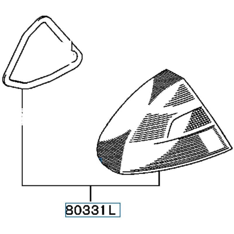 Lamp Unit, Combination, RR LH, OEM Evo 5-6, MR388349 (80331L)
