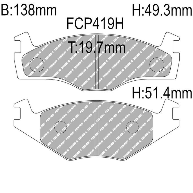 Hovedbilde Bremseklosser, Seat/VolksWagen, foran, Ferodo, DS2500. BRFCP419H