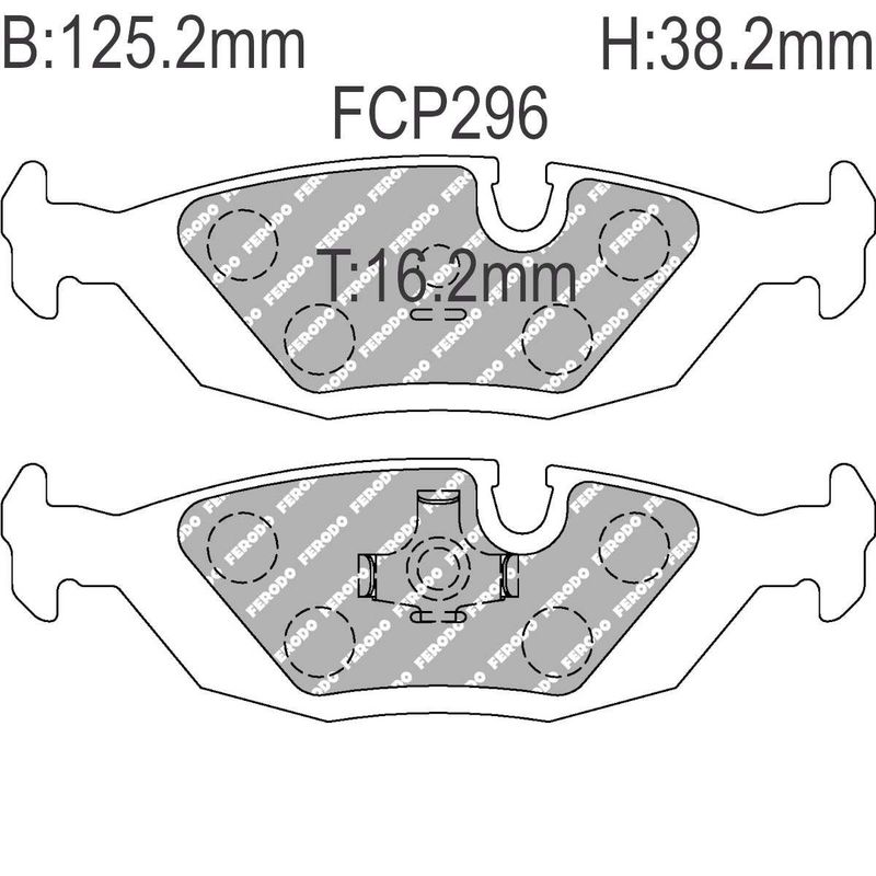  Bremseklosser, Bak, BMW M5, E30, E28, E24, E23, DS3000, FCP296R