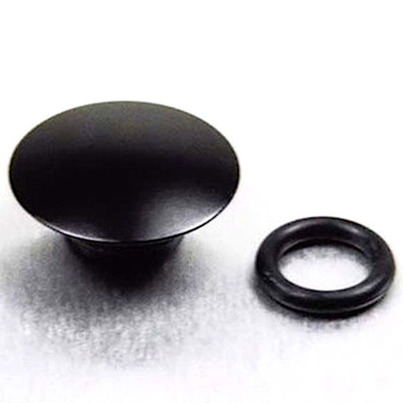 Button, Alu, Insert til M5, Svart