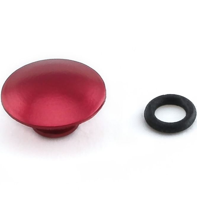 Hovedbilde Button, Alu, Insert til M5, Rød