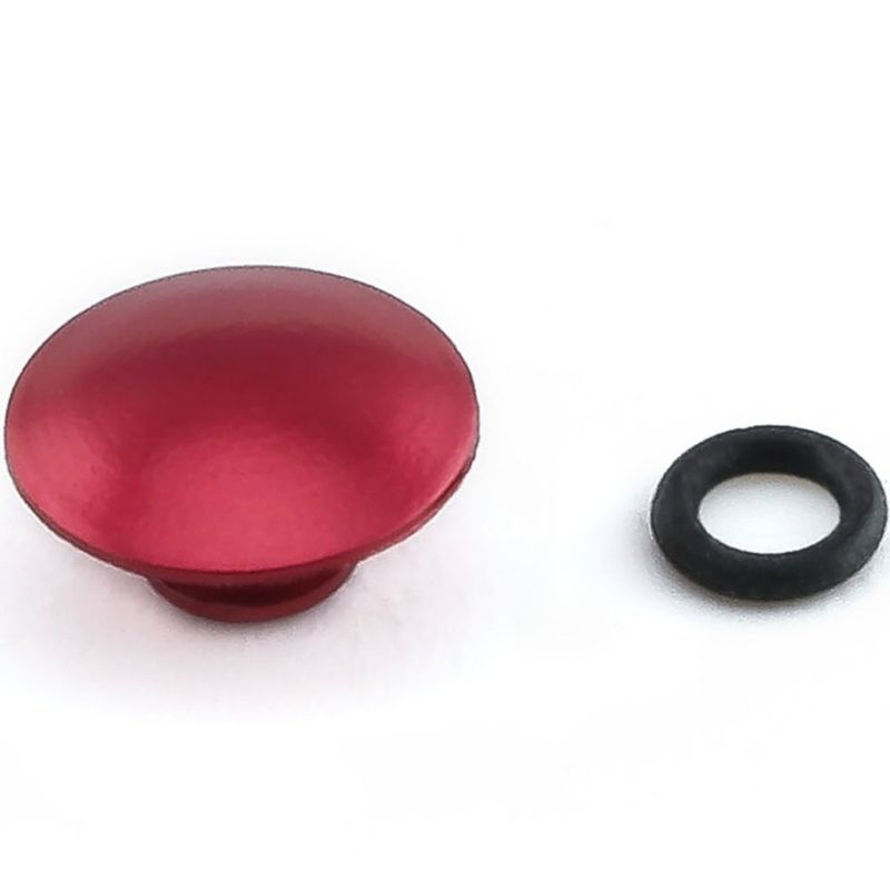Button, Alu, Insert til M5, Rød