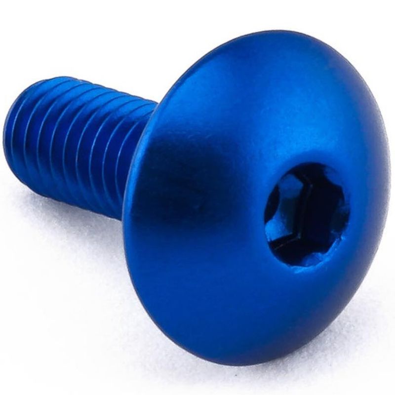 Bolt, Alu, M6x16mm, Dome Head. umbraco, Blå