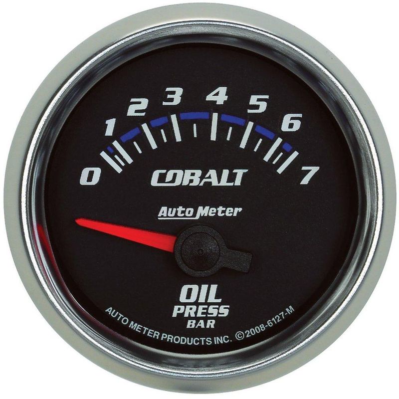 Oljetrykk instrument, Cobalt, 52mm, 0-7 bar