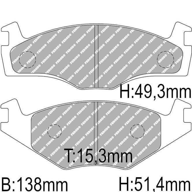 Hovedbilde Bremseklosser, VW Golf 2 F, Ferodo racing DS2500