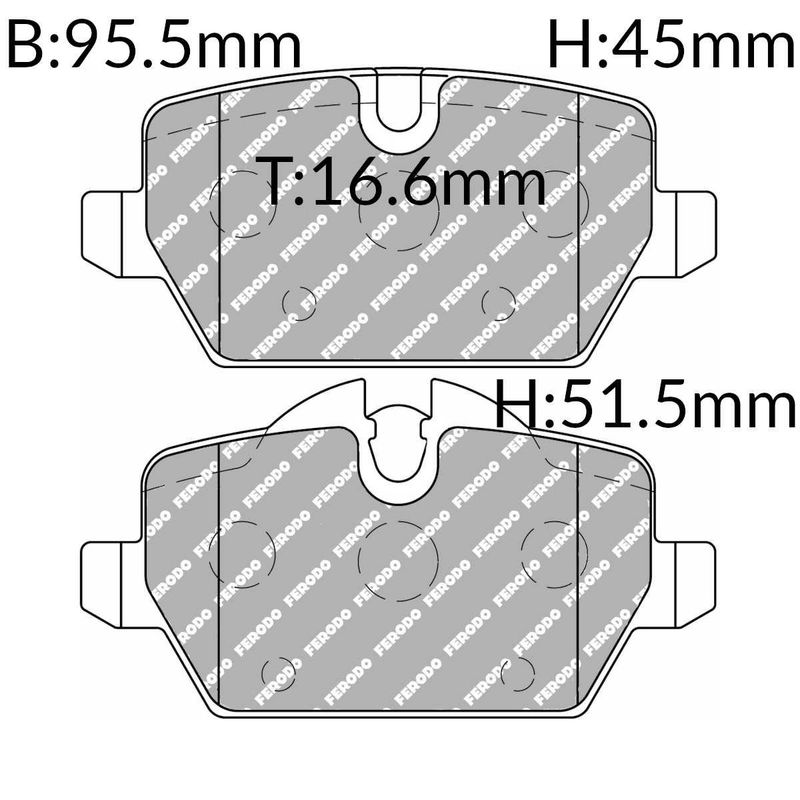 Bremsekloss bak, BMW E81, Countryman, Cooper. FCP1806H