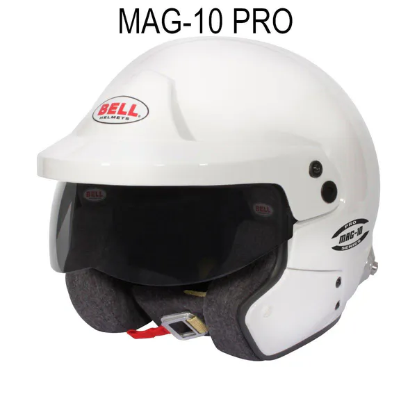 Hovedbilde Bell MAG-10 Pro hvit halvhjelm med HANS. FIA 8859-2024. BE134611-