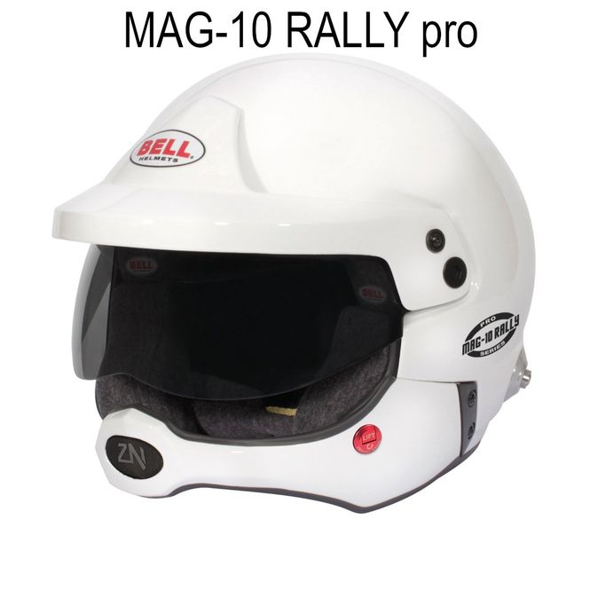 Hovedbilde Bell MAG-10 RALLY PRO, Hvit, Halvhjelm m/intercom, FIA8859-2024/SA2020, BE134621-