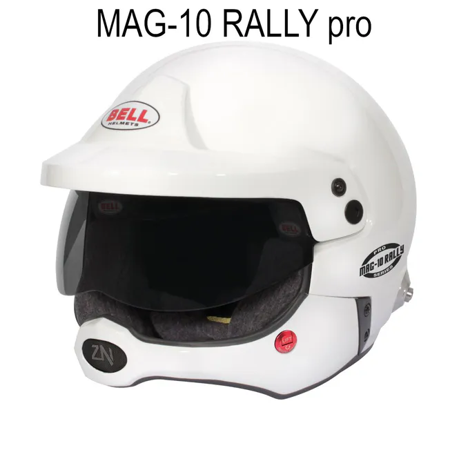 Hovedbilde Bell MAG-10 RALLY PRO, Hvit, Halvhjelm m/intercom, FIA8859-2024/SA2020, BE134621-