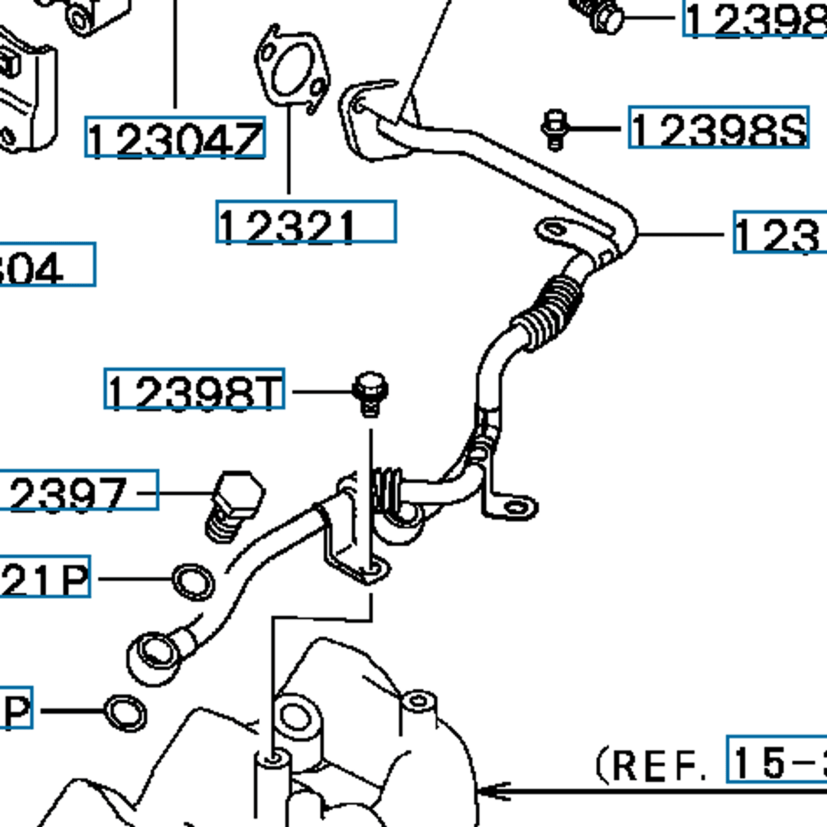 Pipe, Secondary Air, OEM Mitsubishi Evo 6, MR464971 (12311)