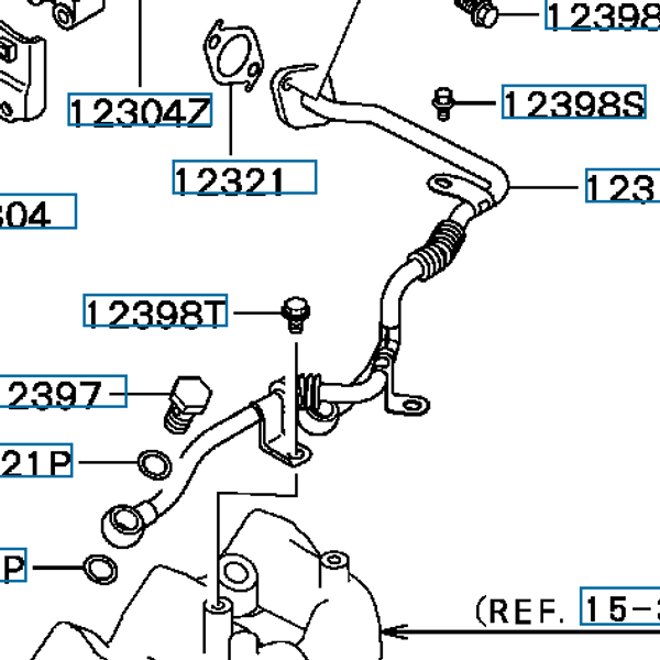 Hovedbilde Pipe, Secondary Air, OEM Mitsubishi Evo 6, MR464971 (12311)