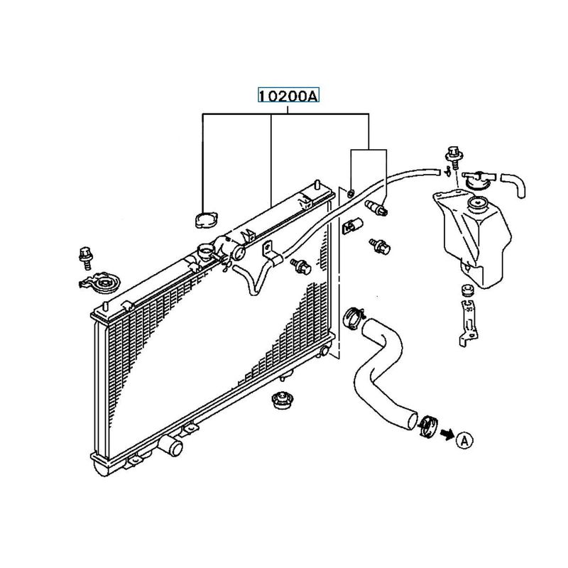 Radiator, Evo 7-9, MR464612 (10200A)