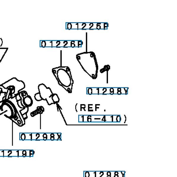 Hovedbilde Pakning, sensor for kamposisjon sensor, Evo 4-9, MD329503 (01226P)