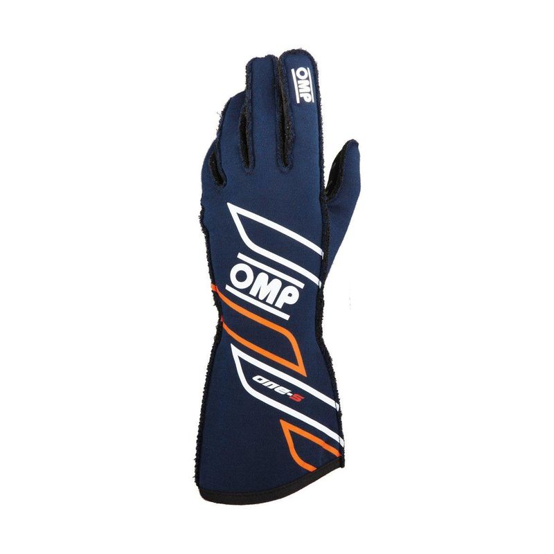 OMP One-S Kjørehanske, Blå fluo orange, FIA  8856-2018, OIB0-0778-A01-249-