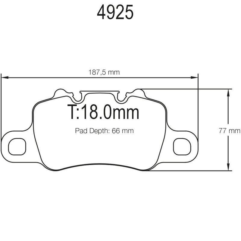 Bremseklosser, bak, Porsche, 982, 991, 992, PA4925-RSC1