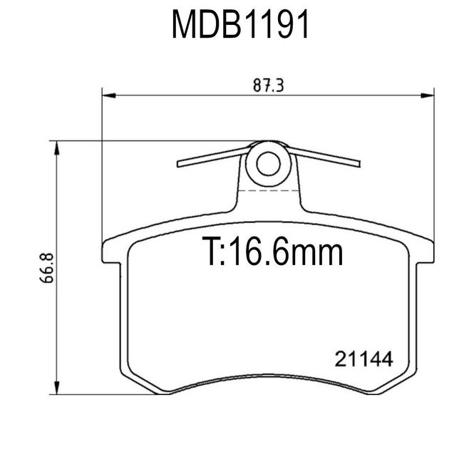 Hovedbilde Bremseklosser Bak, VW Golf GTI 16V(84-91), Mintex 1144