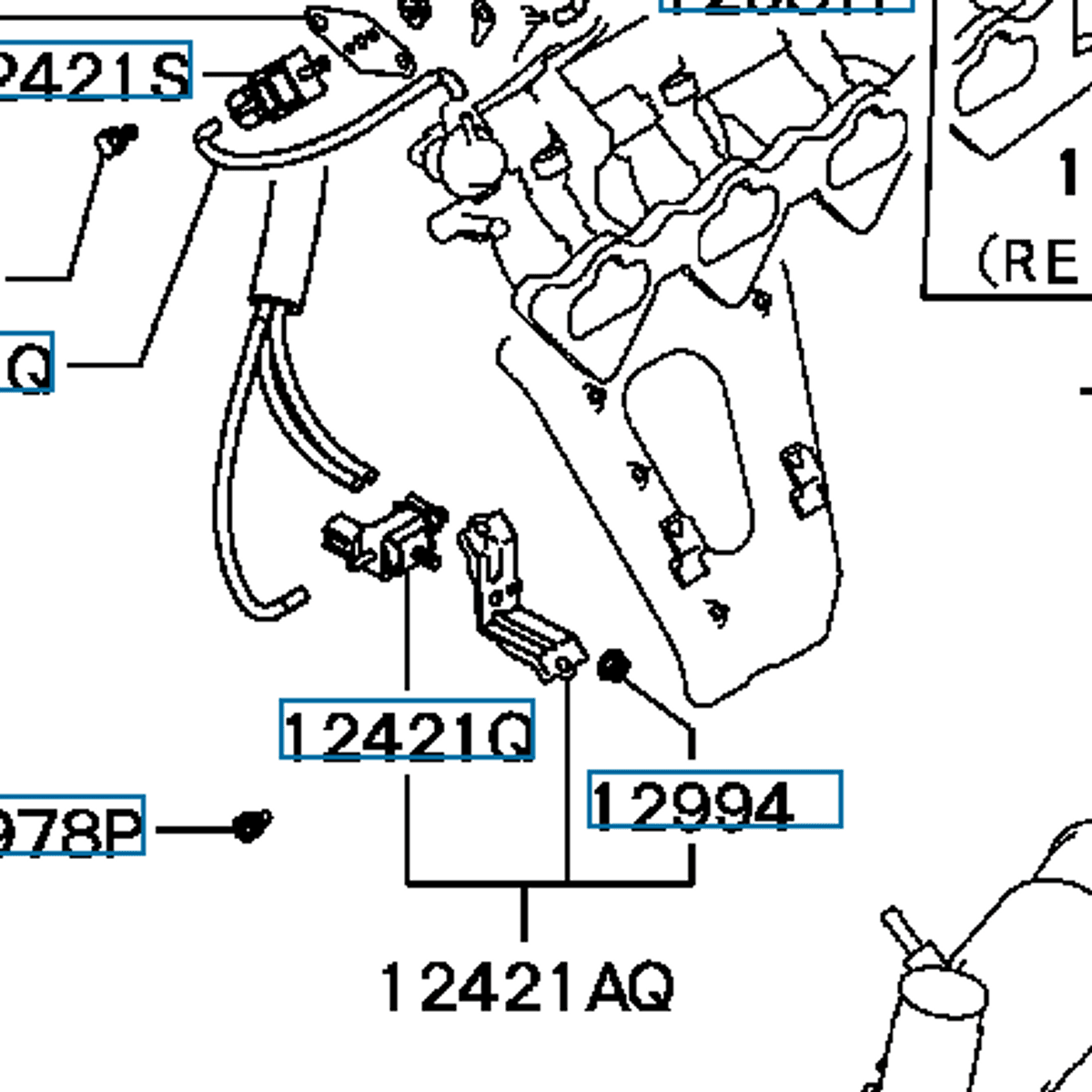 Valve, Emission Control Solenoid, OEM Mitsubishi Evo 4-9, MD113721 (12421Q)