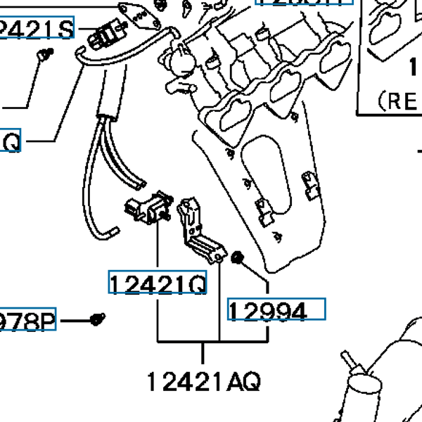 Hovedbilde Valve, Emission Control Solenoid, OEM Mitsubishi Evo 4-9, MD113721 (12421Q)
